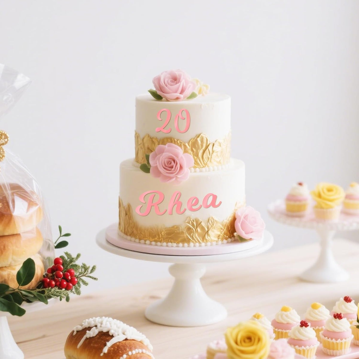 126 PCS Custom Name Cake Topper Acrylic Letters DIY Personalized A-Z & 0-9 Number Alphabet Cake