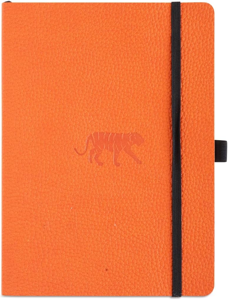 Dingbats A5 Wildlife Dotted Notebook Journal - Premium Vegan Leather Softcover Executive Journal