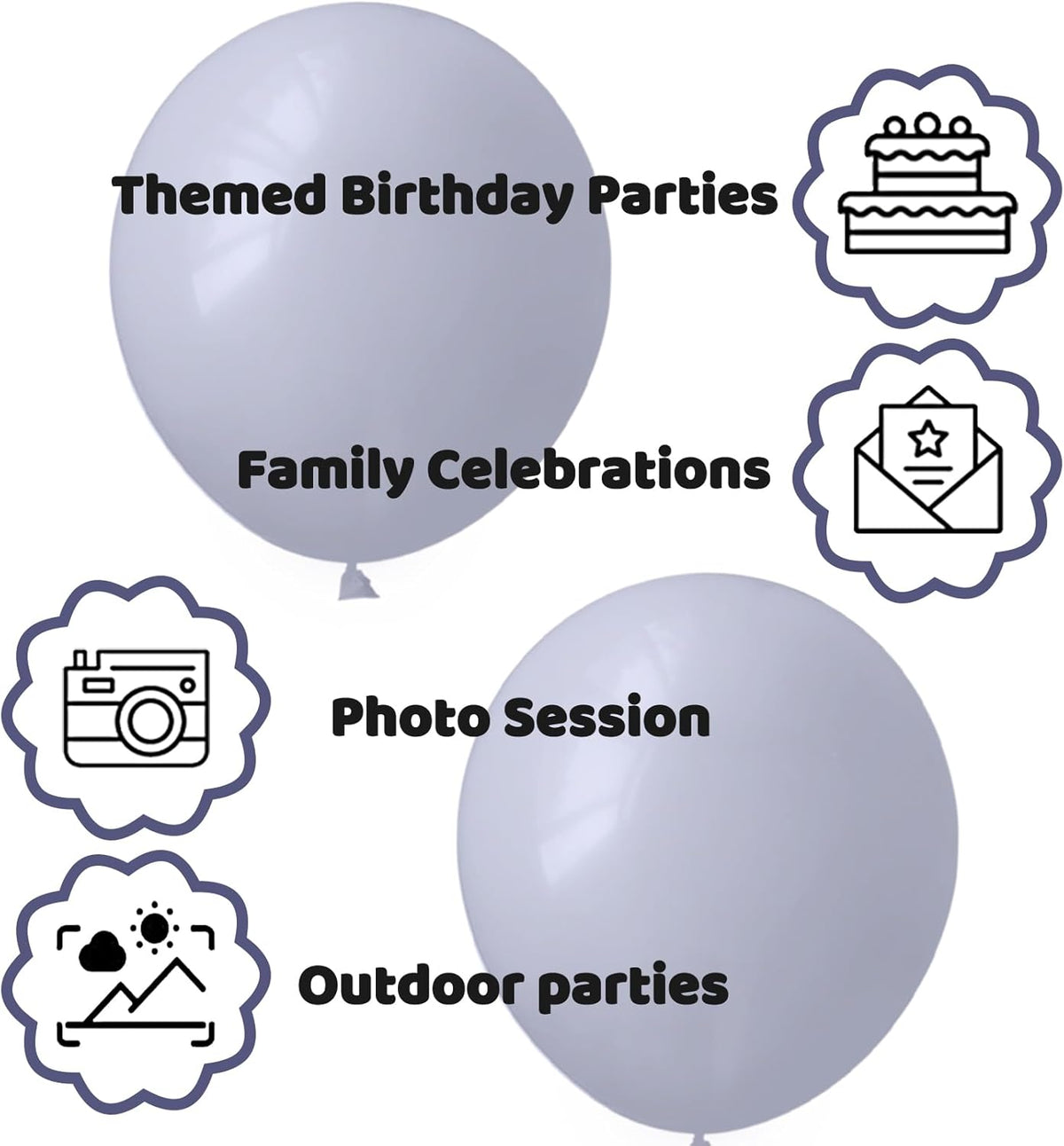 110pcs Dusty Blue Balloon 12 Inch, Blue Latex Balloons for Birthday Party Baby Shower Wedding(with