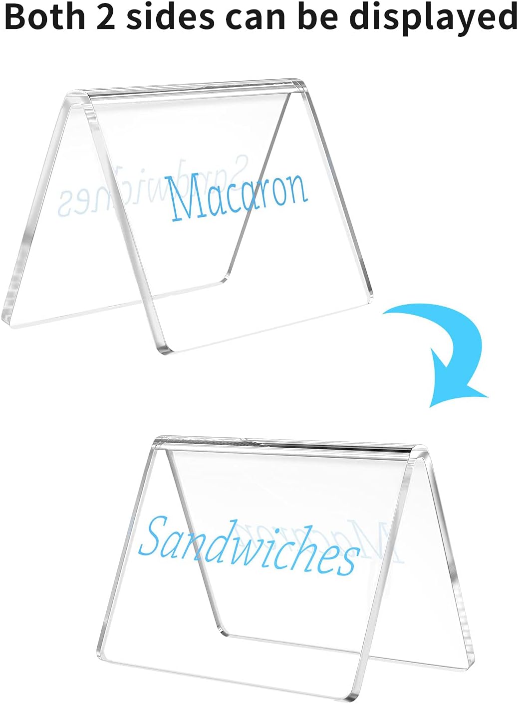 AITEE Mini Tabletop Chalkboard Signs - 10 Pack Acrylic Mini Chalkboard Signs for Food, Weddings