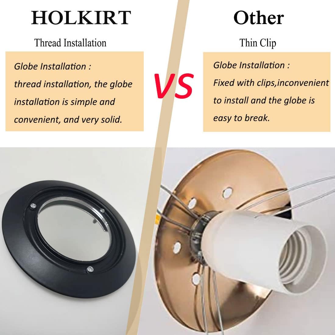 HOLKIRT Modern Globe Semi Flush Mount Ceiling Light,Black Ceiling Light Fixture with Opal Glass