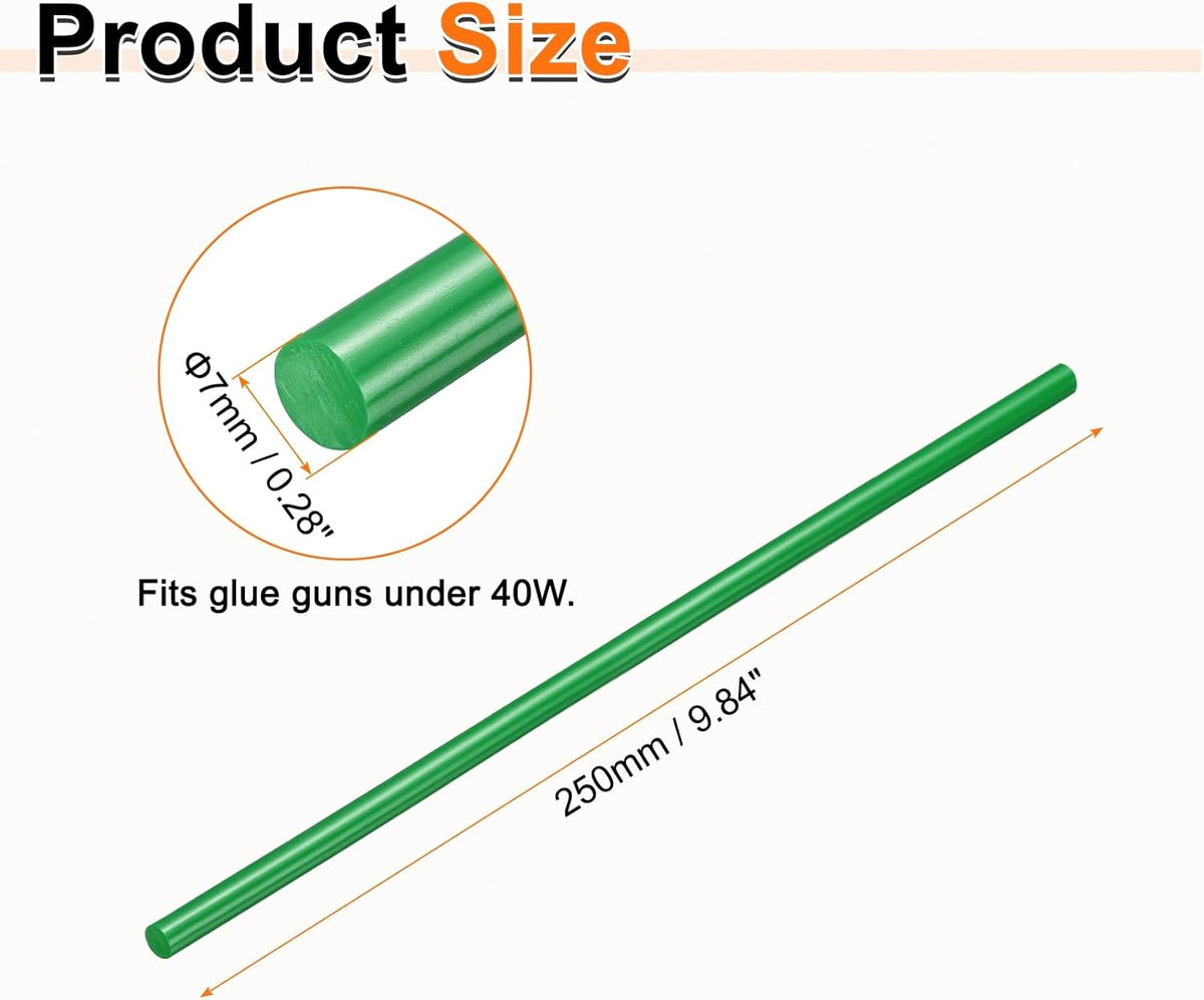 HARFINGTON 10pcs Hot Glue Sticks 0.28" Dia x 9.84" Long EVA Mini Hot Melt Adhesive Glue Stick for