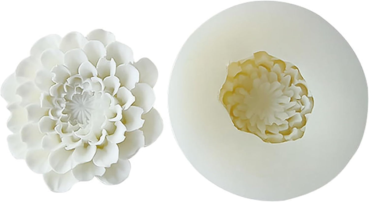 Large Flower Succulent Candle Mold Resin Casting Silicone Molds for Home Decor & Candle Making Wave