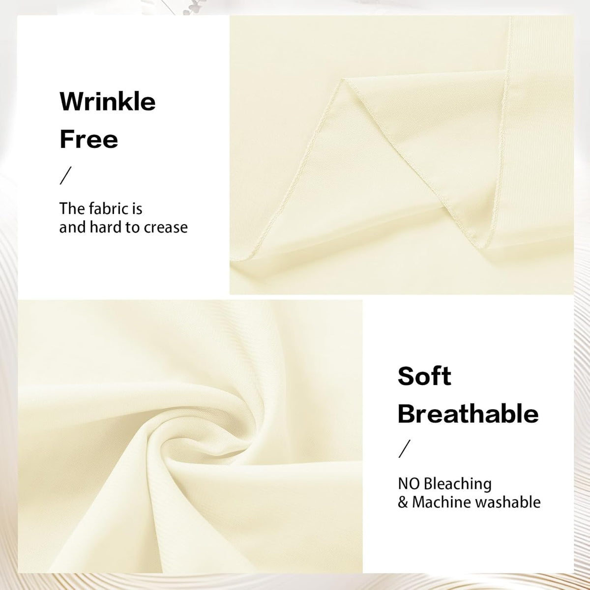 VOK Wedding Arch Draping Fabric Chiffon Curtains, 29in x 18Ft Sheer Chiffon Outdoor Curtain for