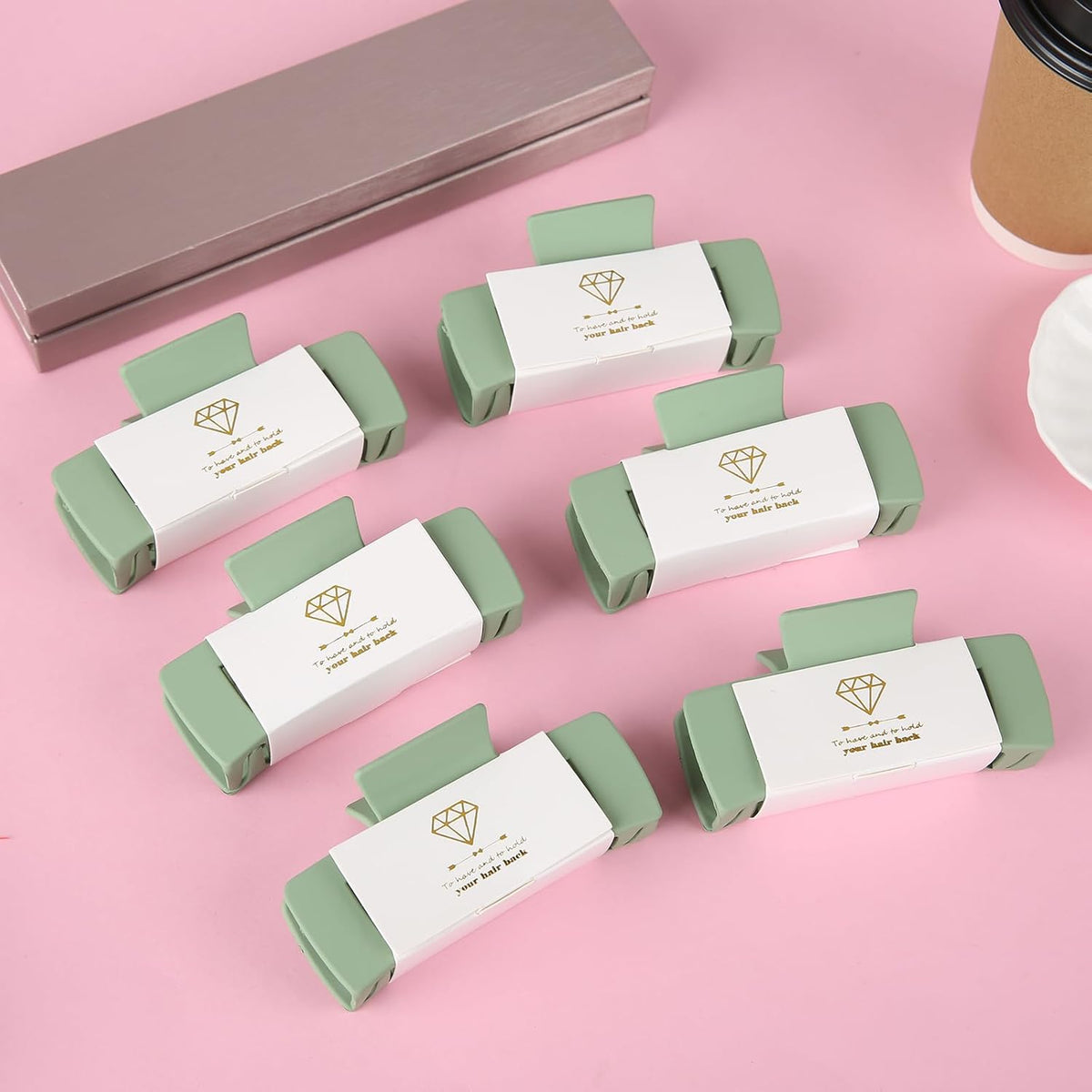 16pcs Bridesmaid Proposal Gifts 4.1inch square Matte Bachelorette Claw Clips Sunglasses set of 12