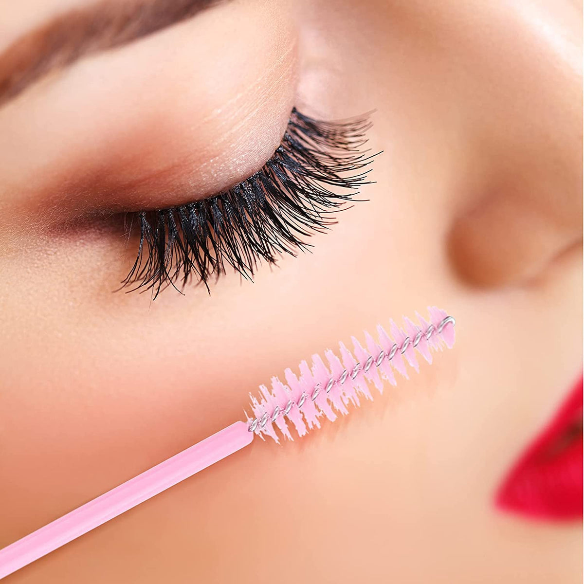 G2PLUS 300PCS Disposable Eyelash Brushes, Adjustable Mascara Wands Makeup Applicator Kits, Lash
