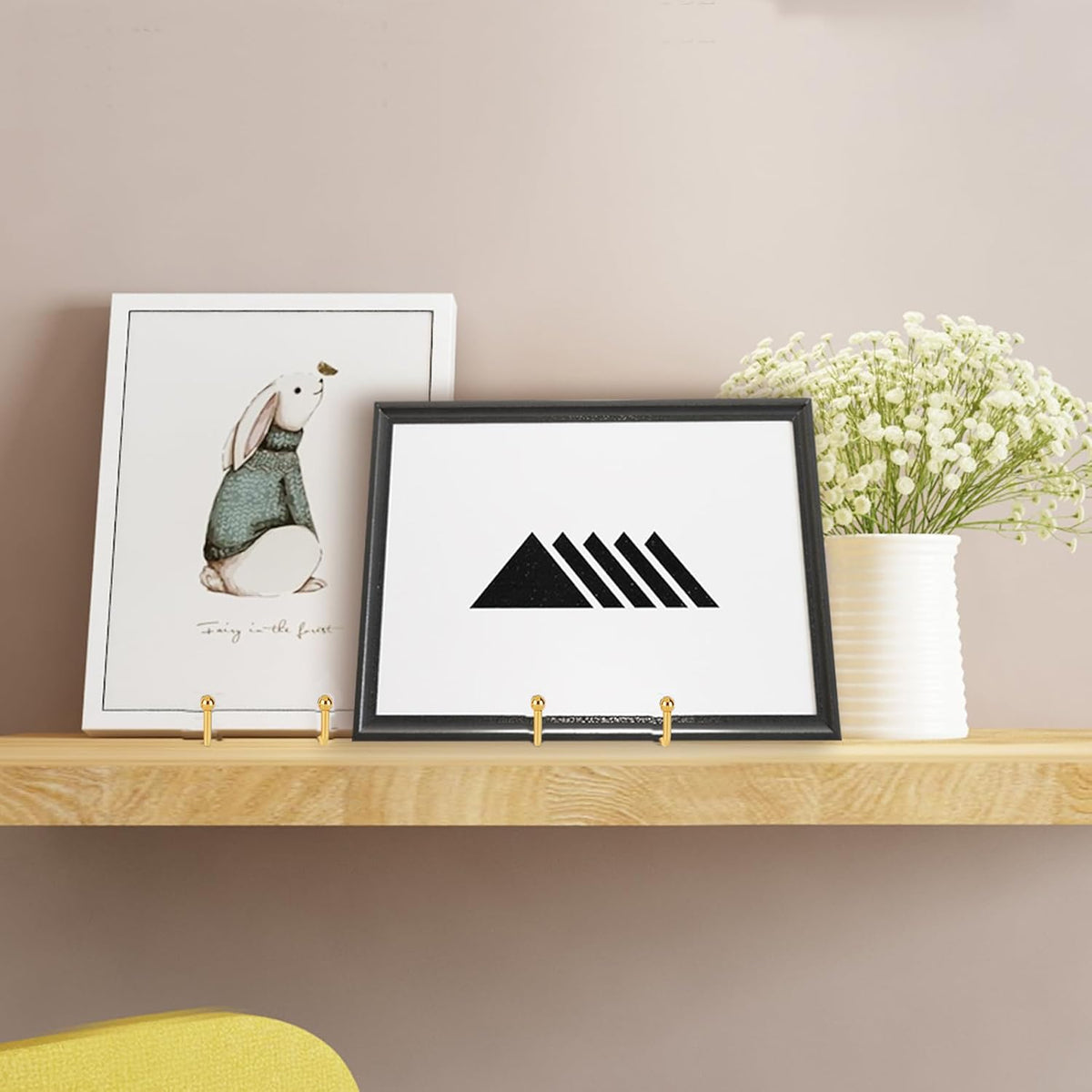 Decolore 8 inch 3 Pack Gold Plate Stands Table Top Easels Plate Holder Display Stands for Picture