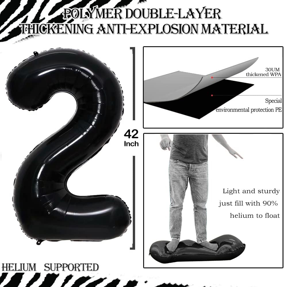 GOER Number 25 Balloons for 25th Birthday Party Decorations,42 Inch Jumbo Foil Helium 52 Balloons
