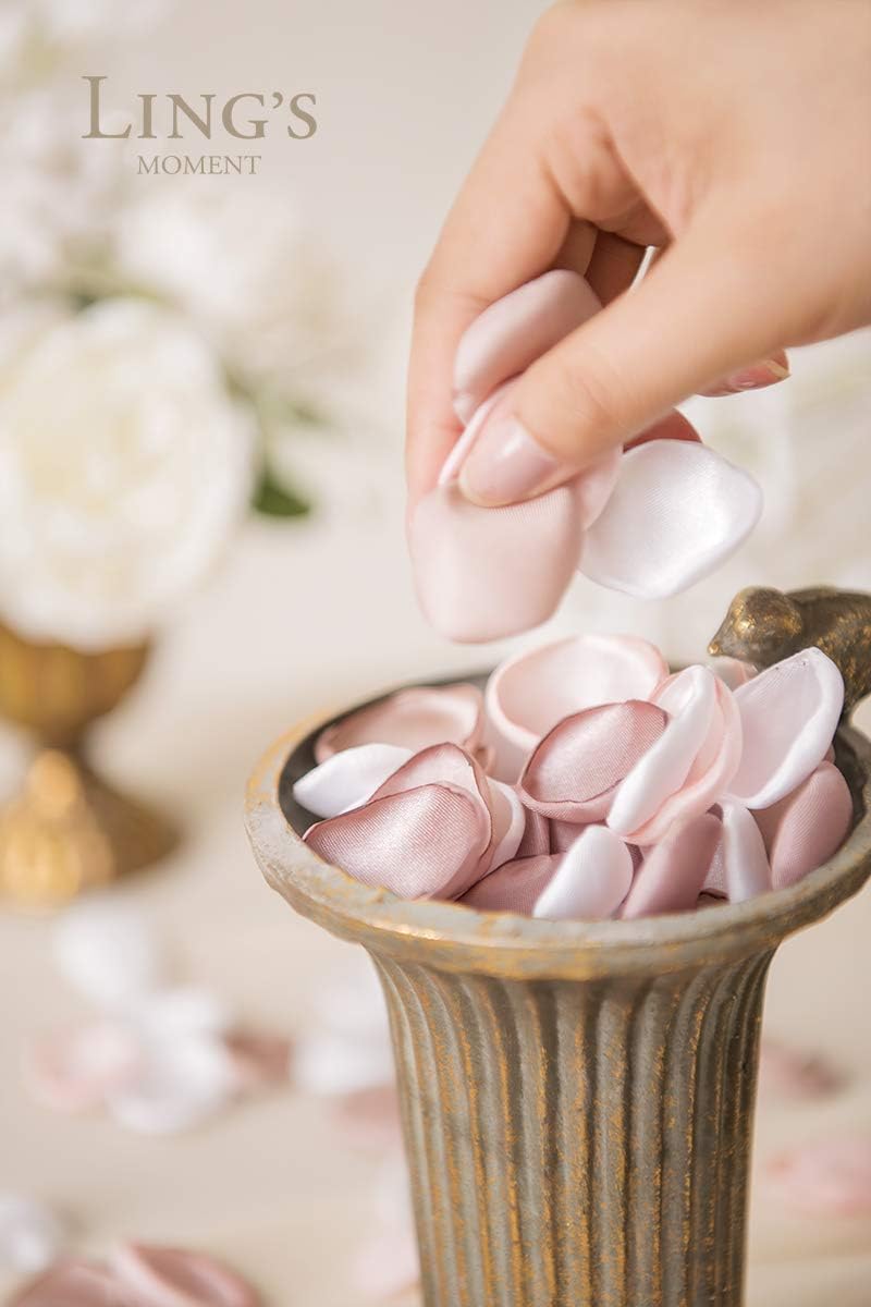 Ling's Moment Rose Petals, Silk Flower Petals for Wedding/Aisle/Flower Girl Baskets/Table