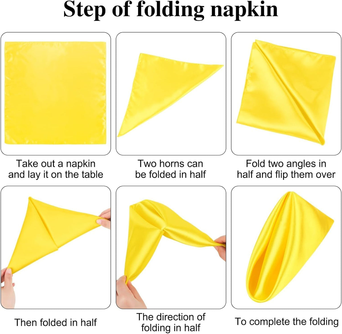 Aneco 12 Pieces Satin Napkins Soft Dinner Napkins Multicolor Square Weddings Table Napkins 17 x 17