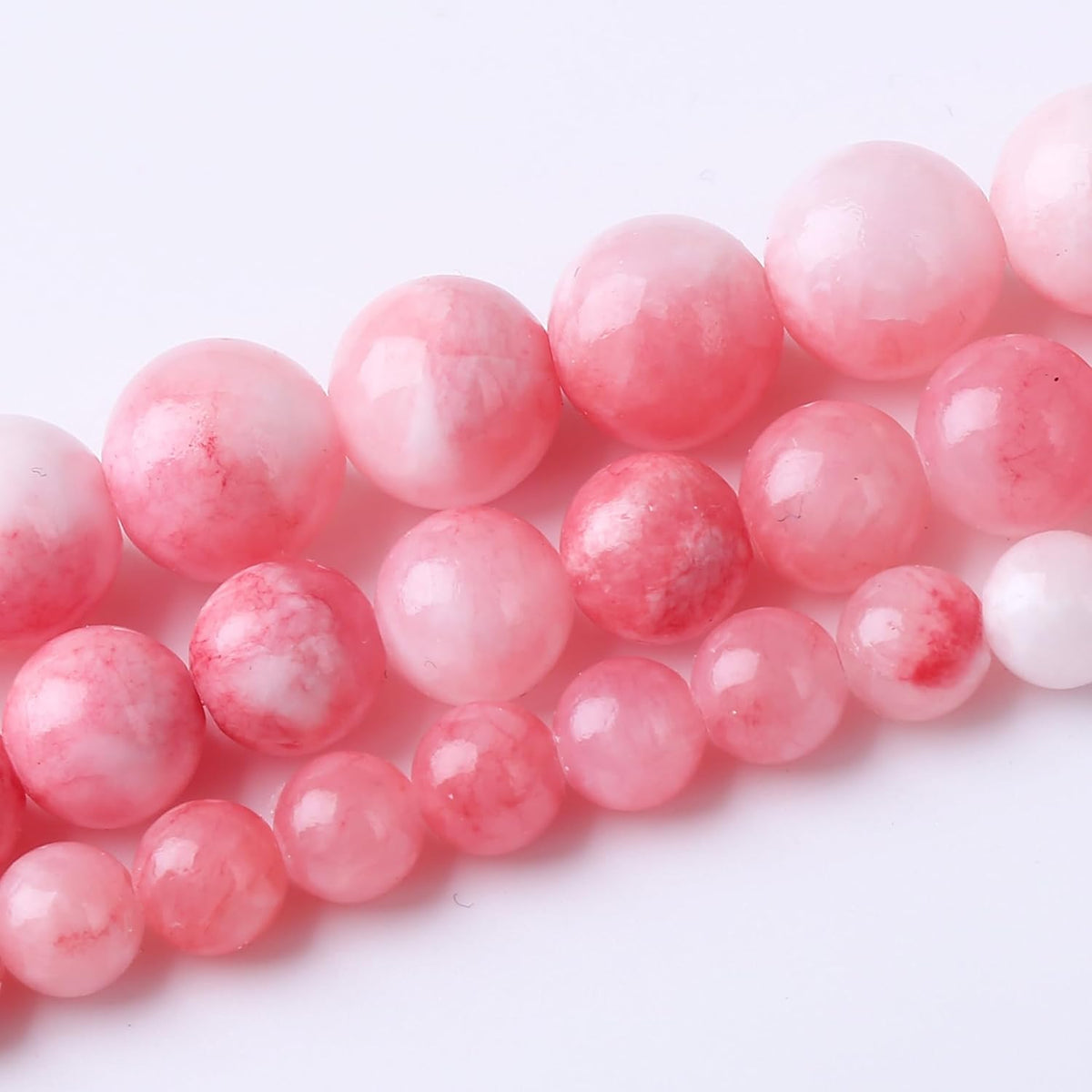 Pink Persian Jade Stone Beads Gemstone Round Crystal Energy Jade Beads Stone Beads for Jewelry