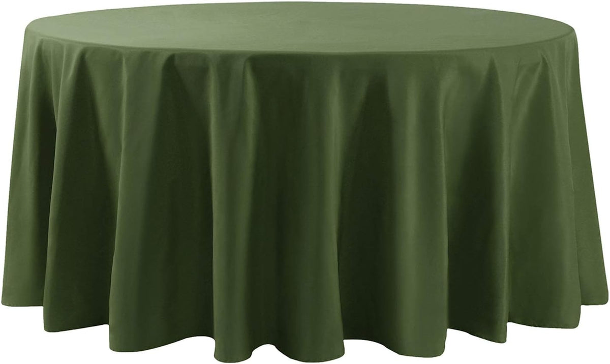 120 inch Round Tablecloth Washable Polyester Table Cloth Decorative Table Cover for Wedding Party