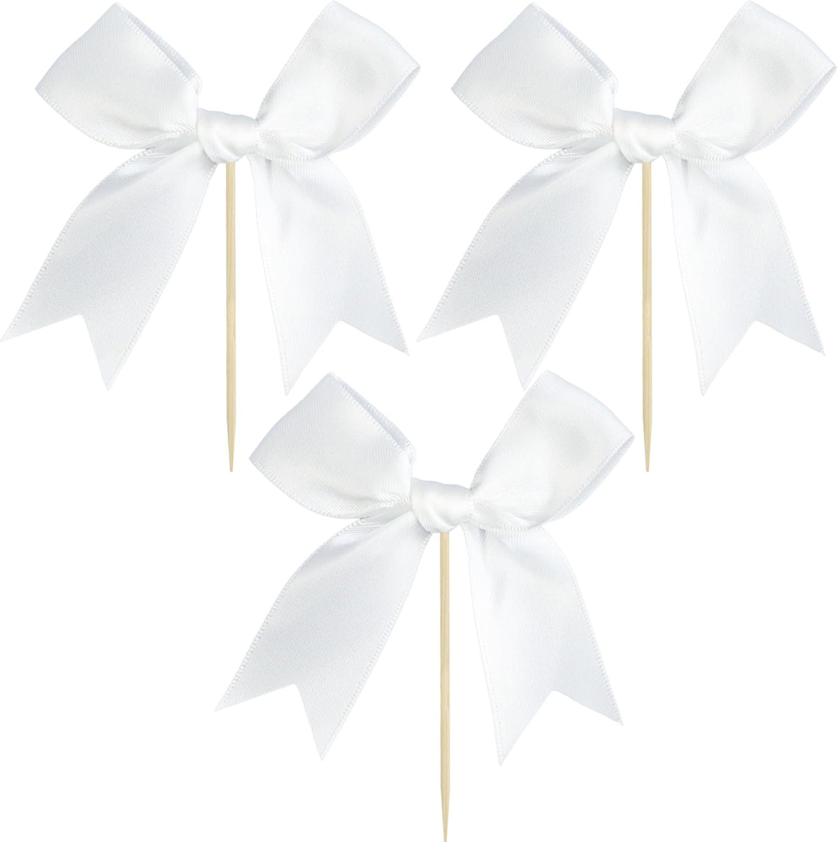 Gyufise 24Pcs Bow Cupcake Toppers Coquette Bow Girls Birthday Cake Decorations Bowknot Cake Toppers