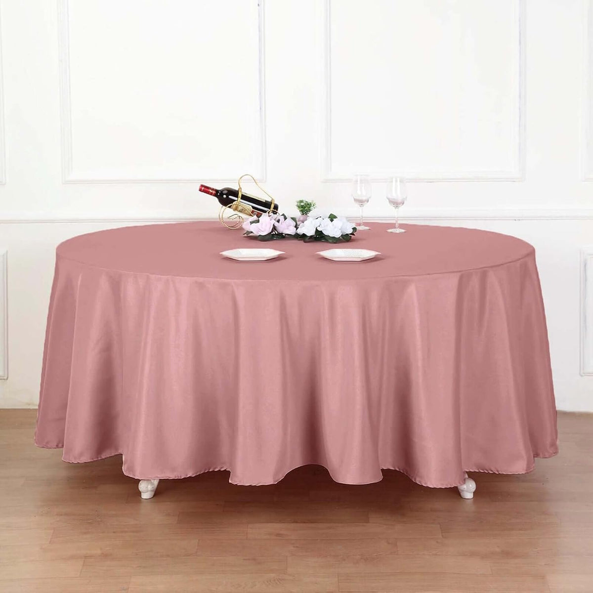Efavormart Round Tablecloth, 120 Inch Stain & Wrinkle Resistant Washable Table Cloth, Decorative