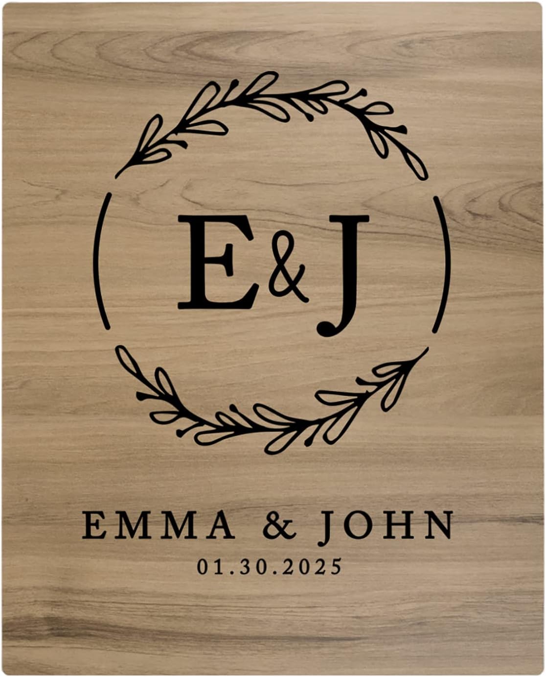 Andaz Press Large Wooden Welcome Sign for Wedding Rustic Welcome Sign 16" x 20" Custom Monogram &