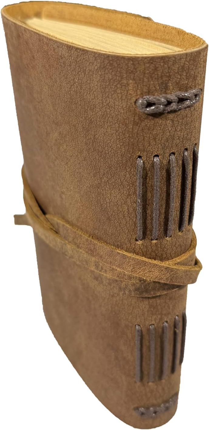 Brown Notebook Journal - Best Genuine Cool Leather Journals for writers Small Size Diary 5.5x7.5