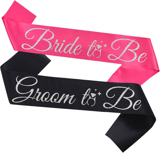 Bride Sash Bachelorette Party Bride and Groom to Be Sash for Bridal Shower Wedding Hen Party