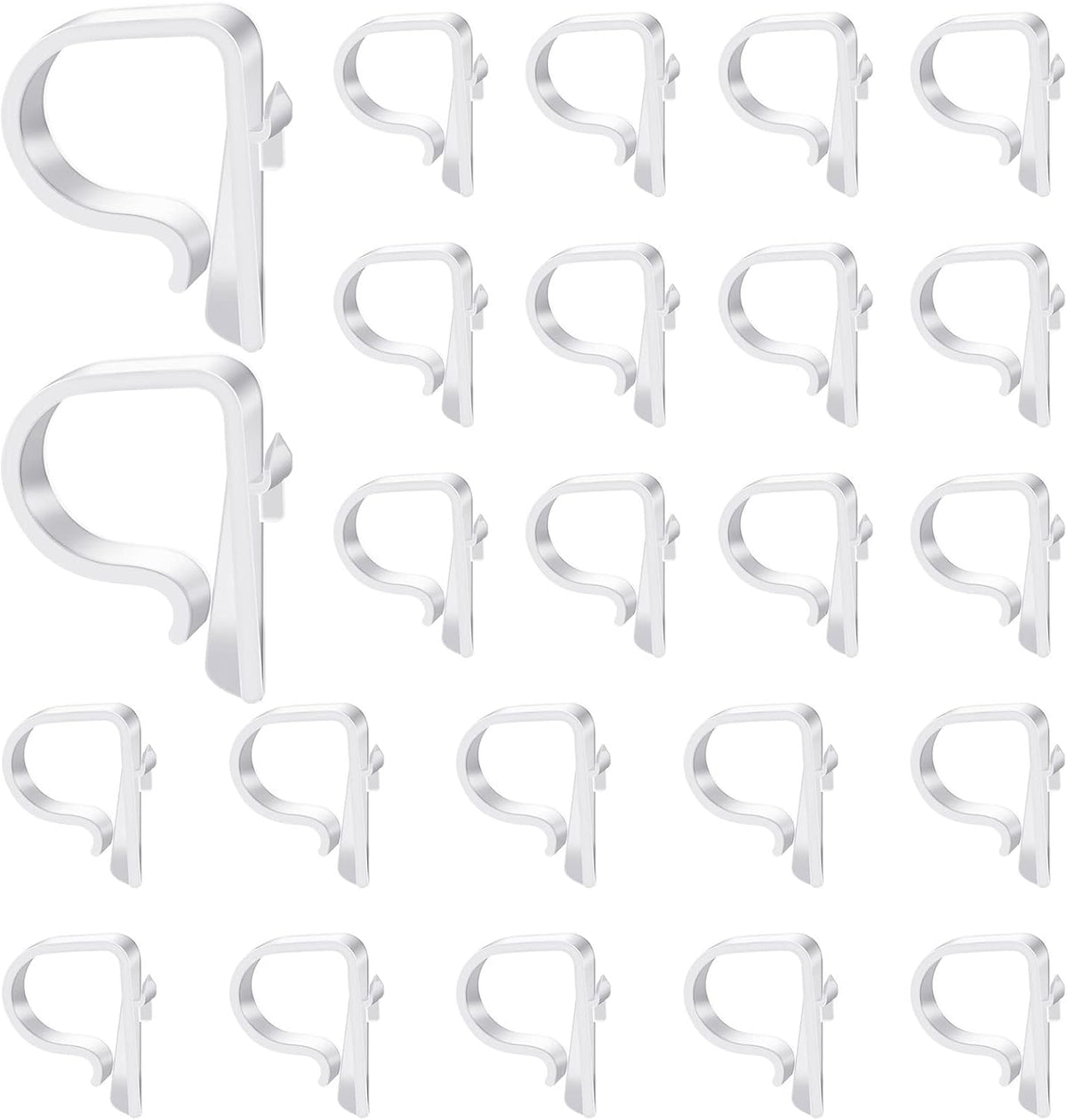Yookeer 24 Pieces Church Pew Clips Heavy Duty Plastic Hooks Tablecloth Chair Table Clips