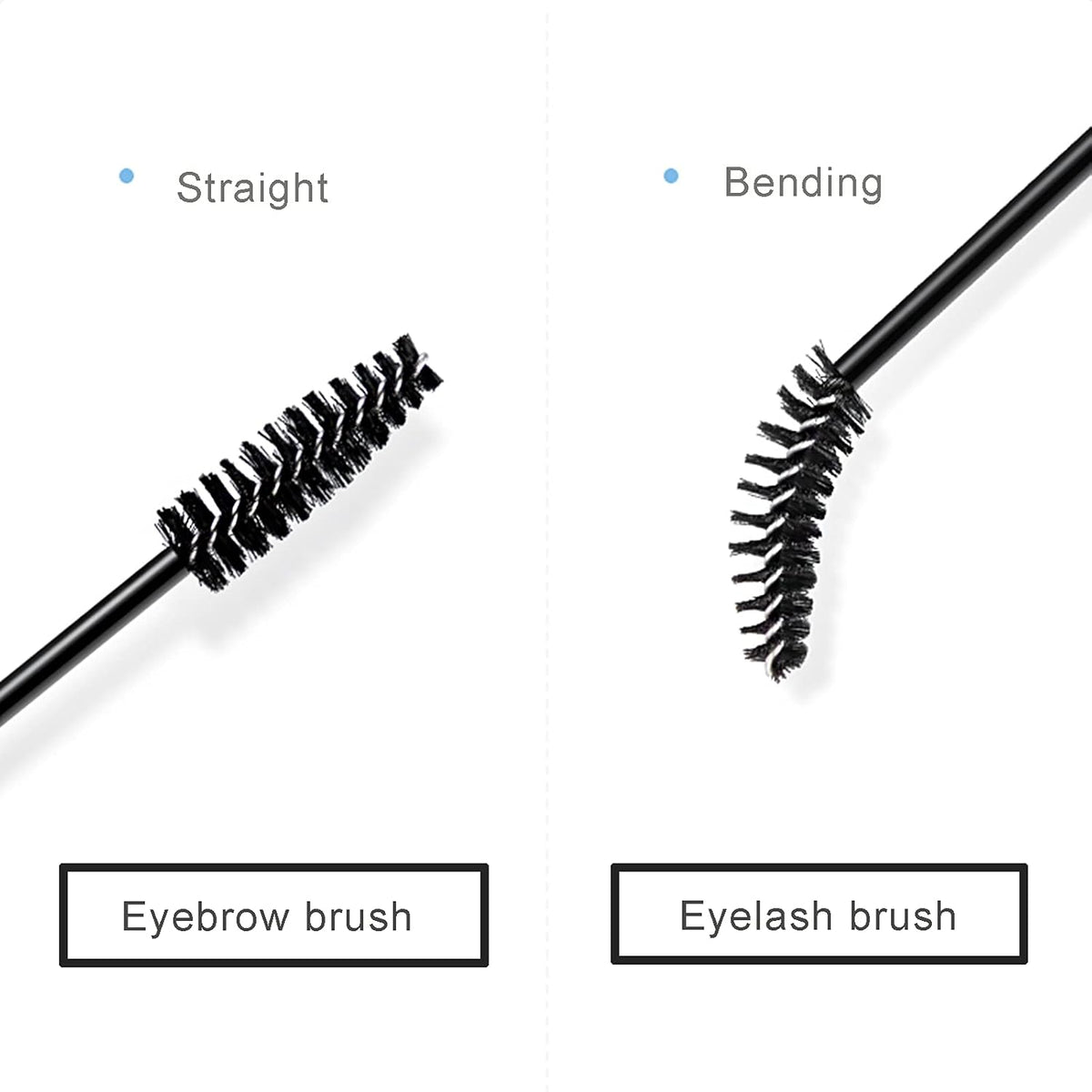 i-Laesh 10-Piece Disposable Mascara Wands with Tube - Diamond Spoolies for Eyelash & Eyebrow Makeup