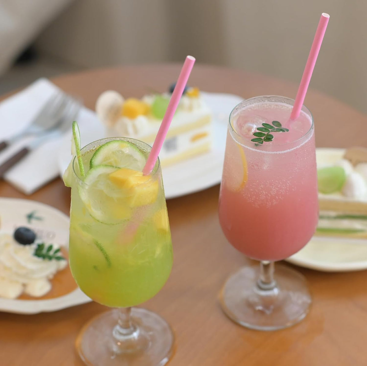 GLUJASBIO Pink Paper Straws Drinking Disposable Pastel Straws Bulk Party Suppliers for Girls Party