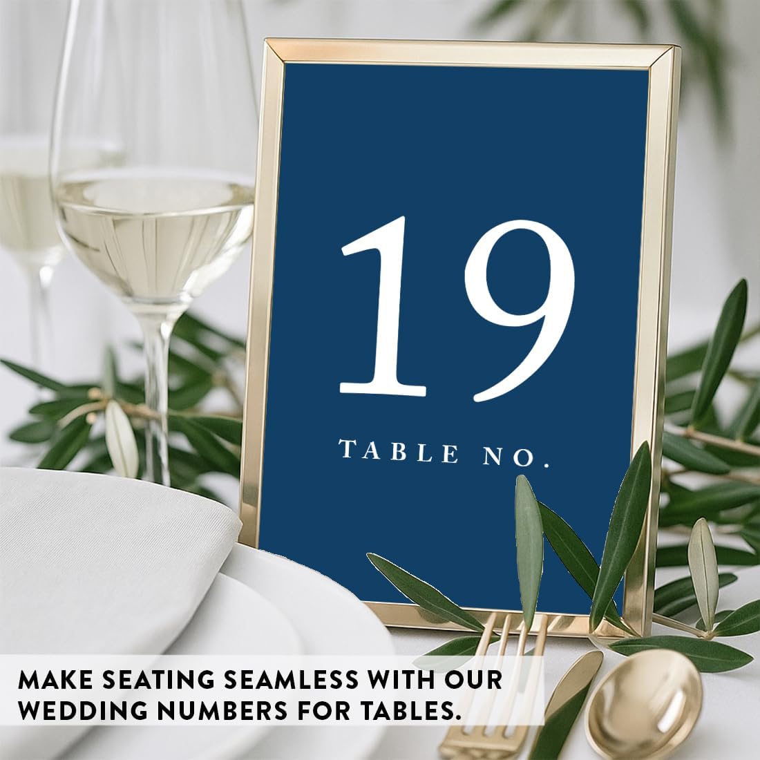 Andaz Press Table Numbers 1-20 On Perforated Paper, Navy Blue, 4X6-Inch Single Sided Sign, 1-Set
