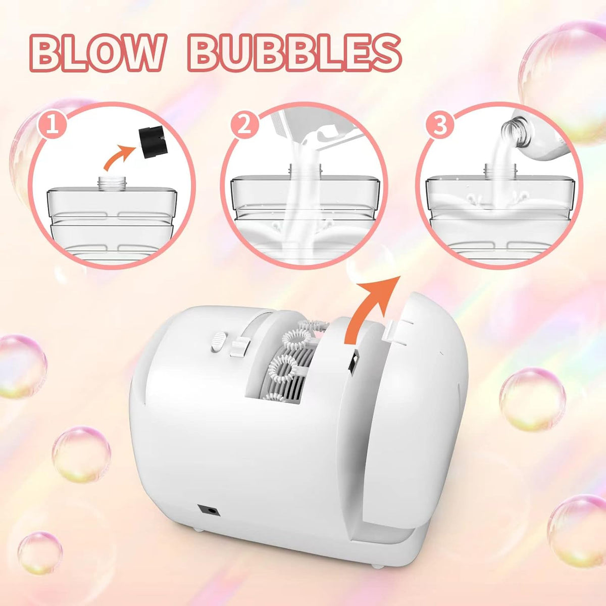 Bubble Machine for Kids Parties Bubble Maker Operated by Plugin or Batteries Outdoors Blower Life