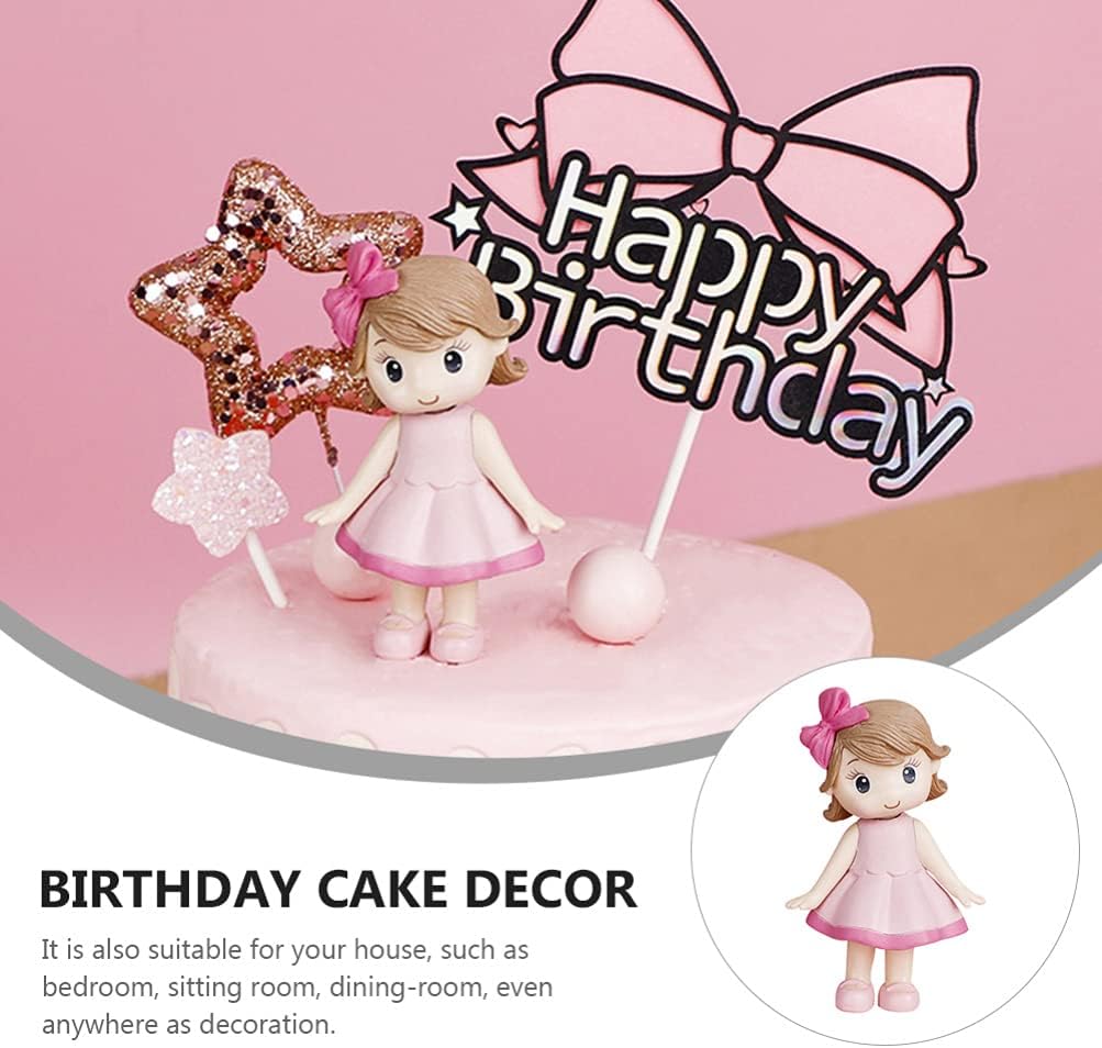 STOBOK Cake Dessert Ornament Doll Cakes Toppers Girls Princess Figurine Dolls Birthday Party Cakes