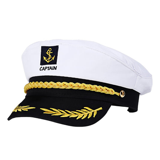 Adult Yacht Captain Hat White Sailor Hat for Women Men Yacht Boat Sailor Captain Cap Marine Admiral