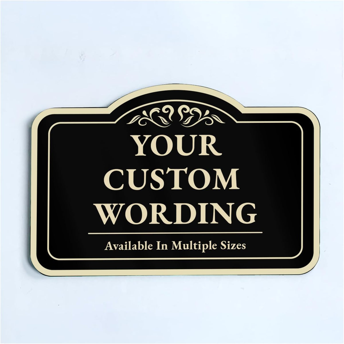 Personalized Custom Decorative Outdoor Metal Signs, Aluminum, Black Charcoal, 18x12 Inches