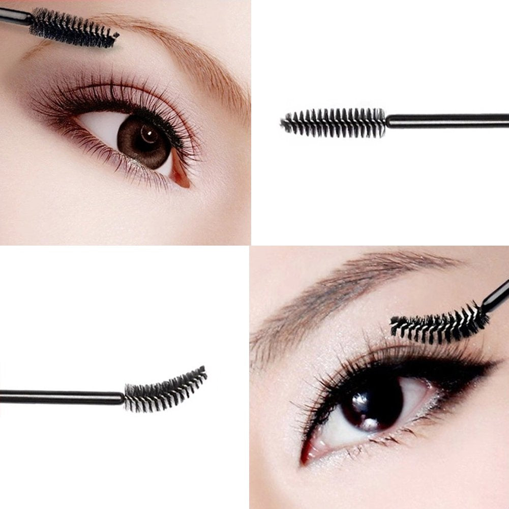 G2PLUS 100PCS Disposable Eyelash Brushes, Adjustable Mascara Wands Makeup Applicator Kits, Eyelash