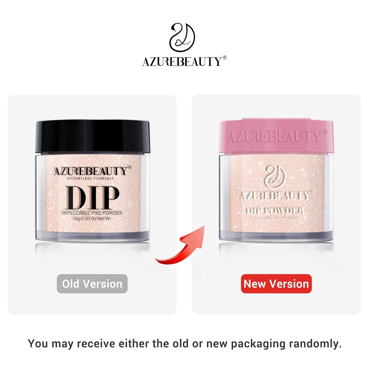 AZUREBEAUTY Dip Powder Nail Kit Starter, 4 Colors Pink Yellow Blue Glitter Dipping Powder Liquid