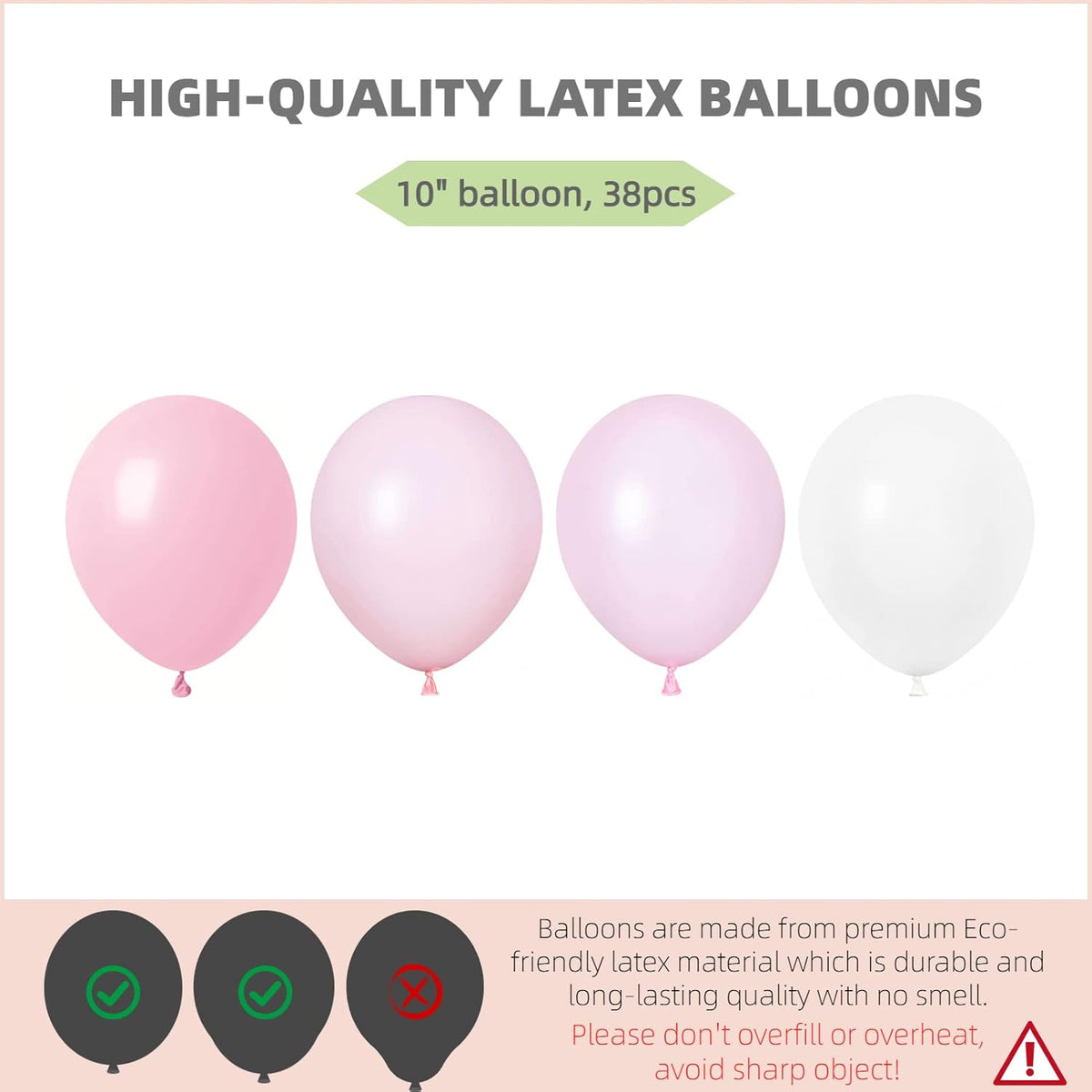 Balloon Column Kit Set of 2 With Baby Pink Chrome Balloons Included - with Base,Pole,Balloon Tower