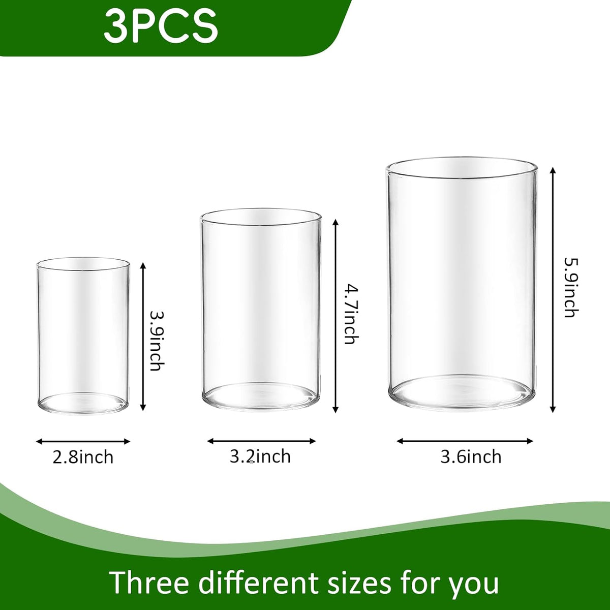 36pcs Glass Vase Cylinder for Centerpieces Small Flower Glass Clear Home Decor Centerpiece Table