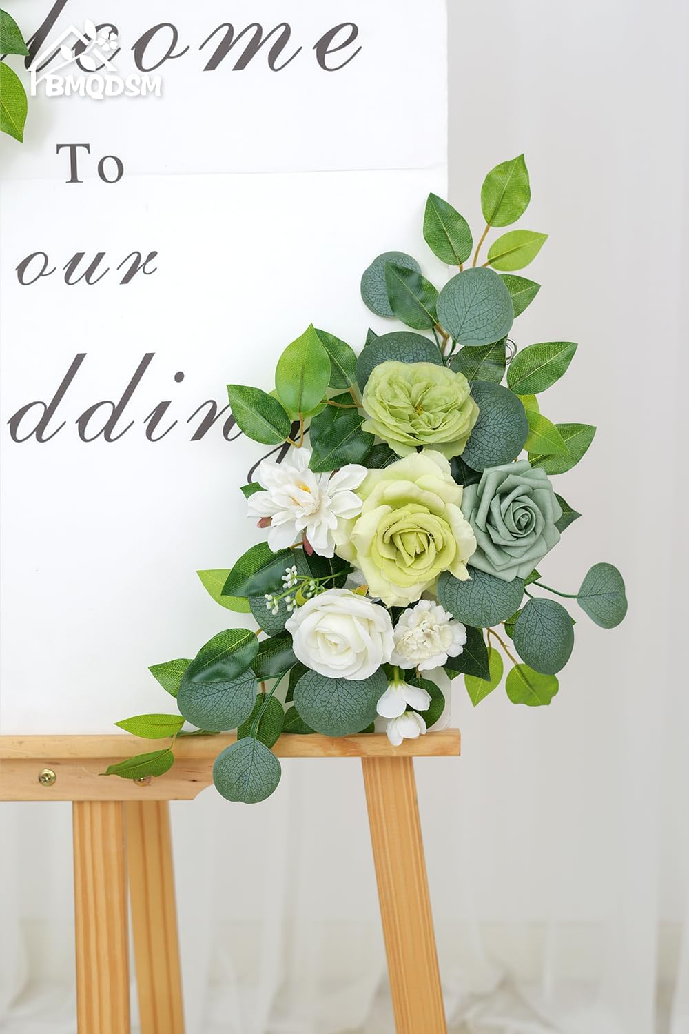 Pack of 2 Artificial Flowers for Backdrop Decoration, Wedding Arch Flowers,Reception Welcome Sign