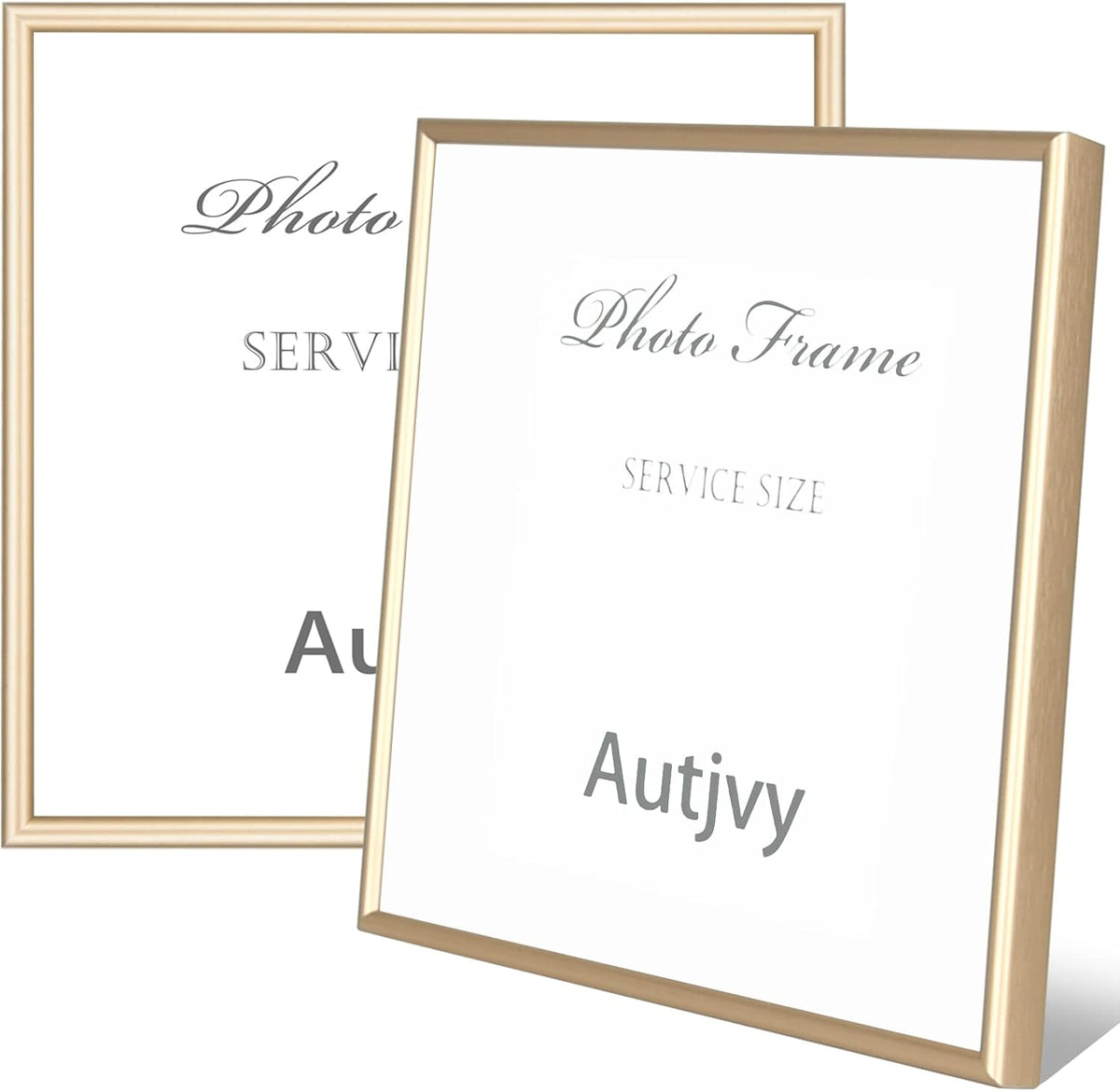 4x4 Picture Frames Gold - Brushed Brass Modern Simple Thin Aluminum Metal Square Photo Frame with