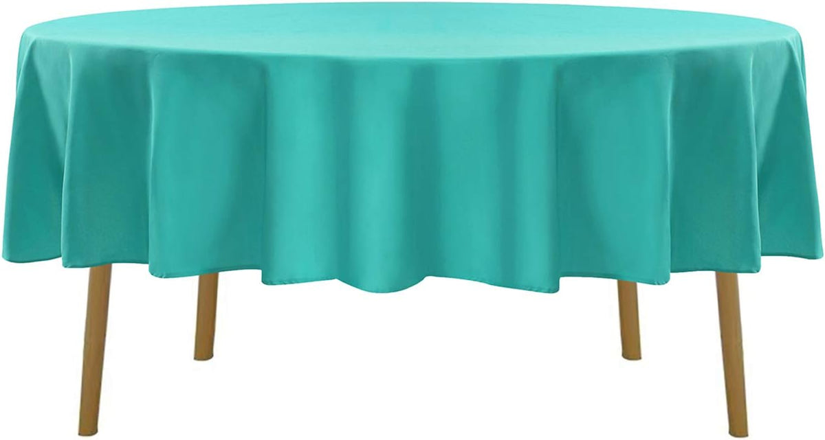 90 inch Round Tablecloth Washable Polyester Table Cloth Decorative Table Cover for Wedding Party