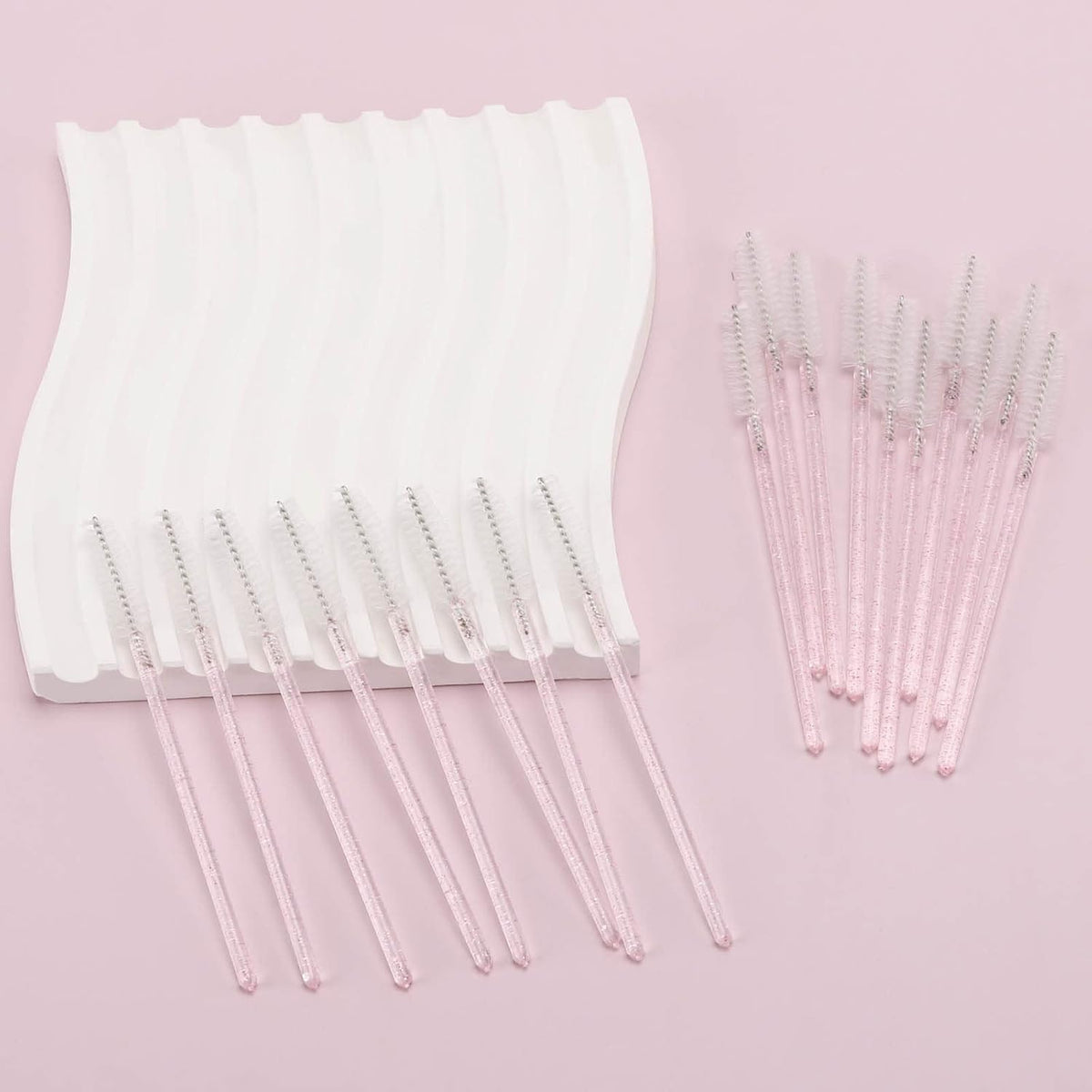 Tbestmax 300 Pcs Disposable Spoolies, Mascara Wand Eyelashes Brushes Applicator for Eyebrow Eye