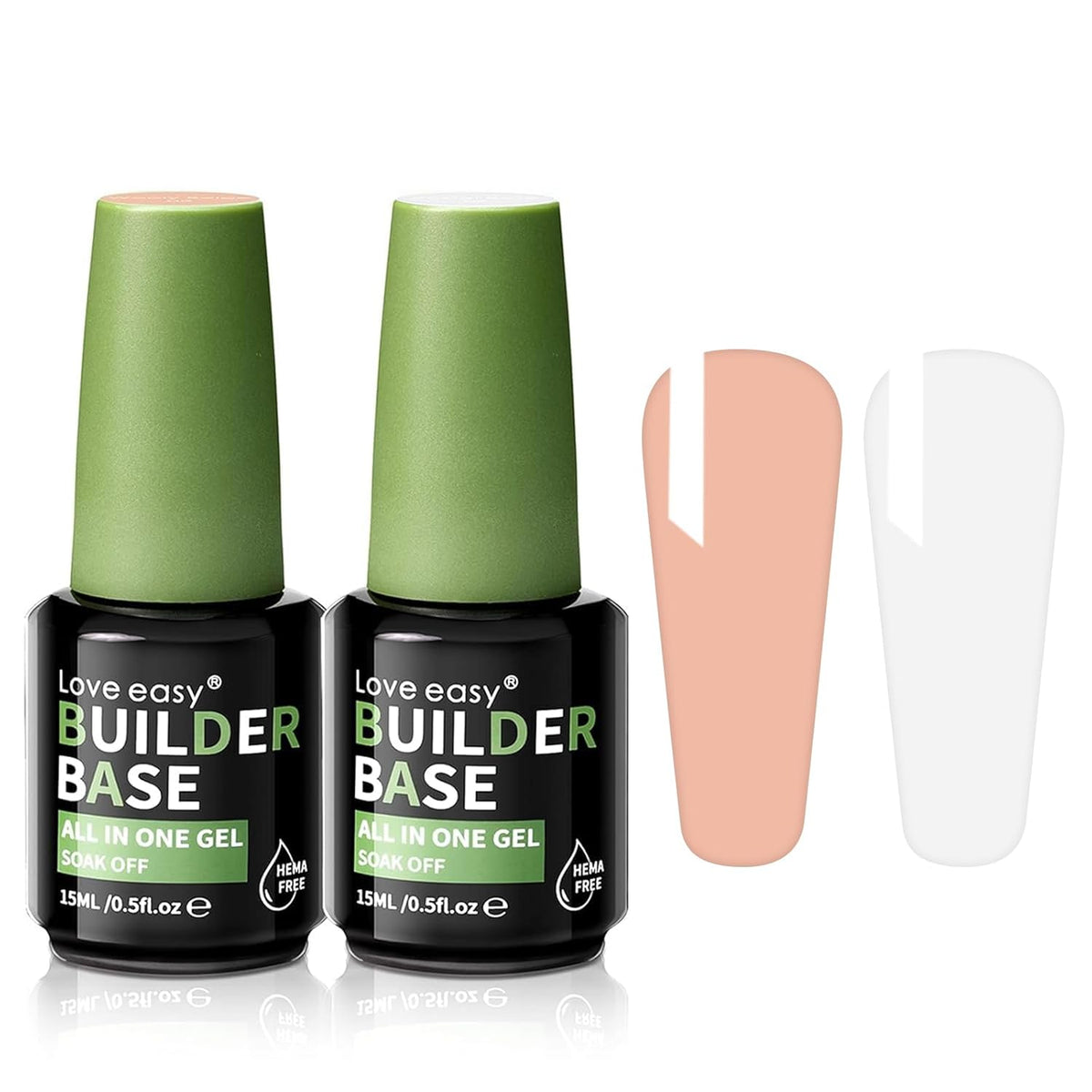 Salon-Grade Builder Gel（Milky White+ Wooly Beige）- Hypoallergenic Strong Base Coat | Long-Lasting