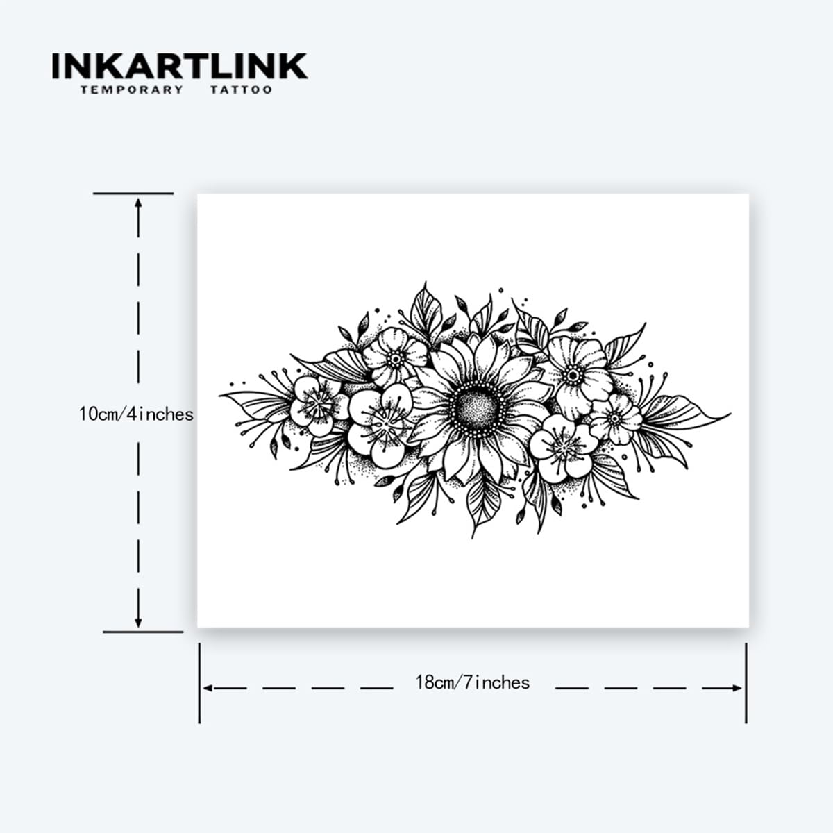 INKARTLINK Tattoo Tech, 2 Sheets Extra-Large Semi Permanent Tattoo, Adult Art Design Temporary