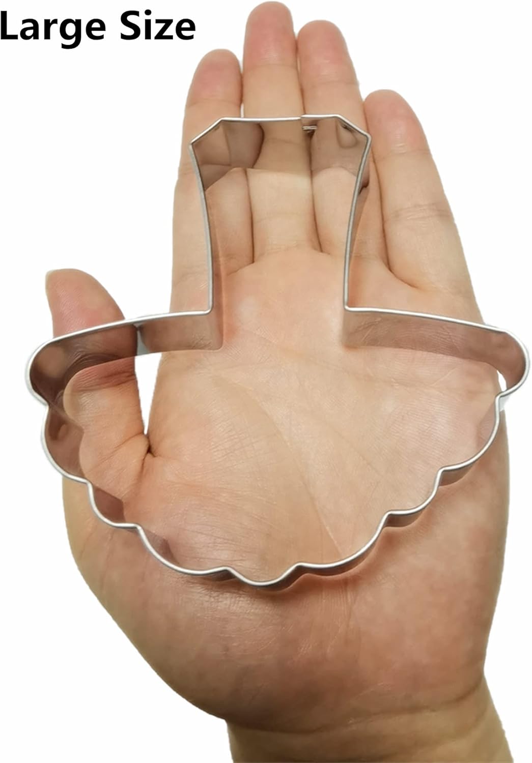 Large Size Dress Shaped Cookie Cutter, Stainless Steel Ballet Dress Wedding Princess Dress Cookie