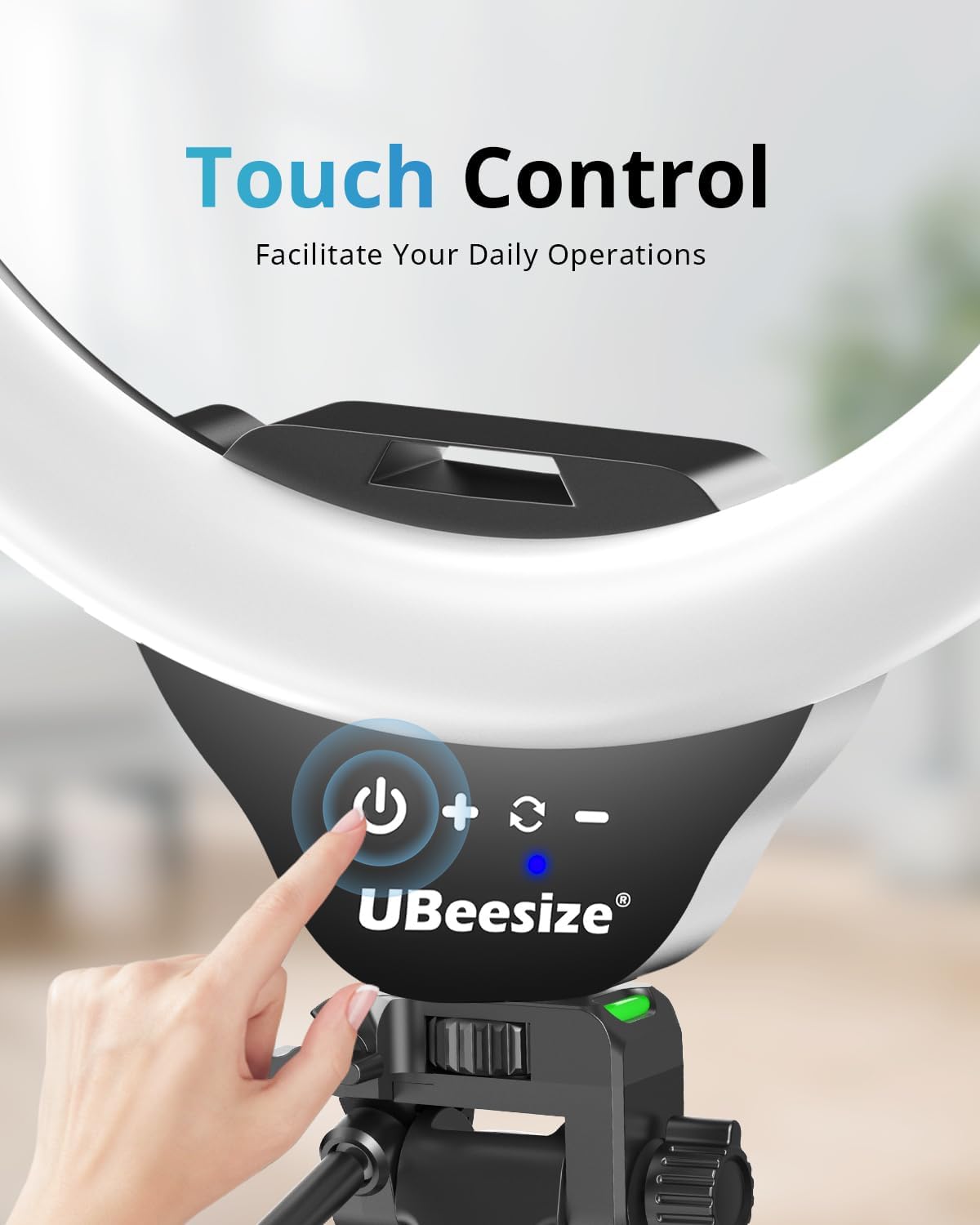 UBeesize 12'' RGB Selfie Ring Light with 62’’ Tripod Stand for Video Recording＆Live