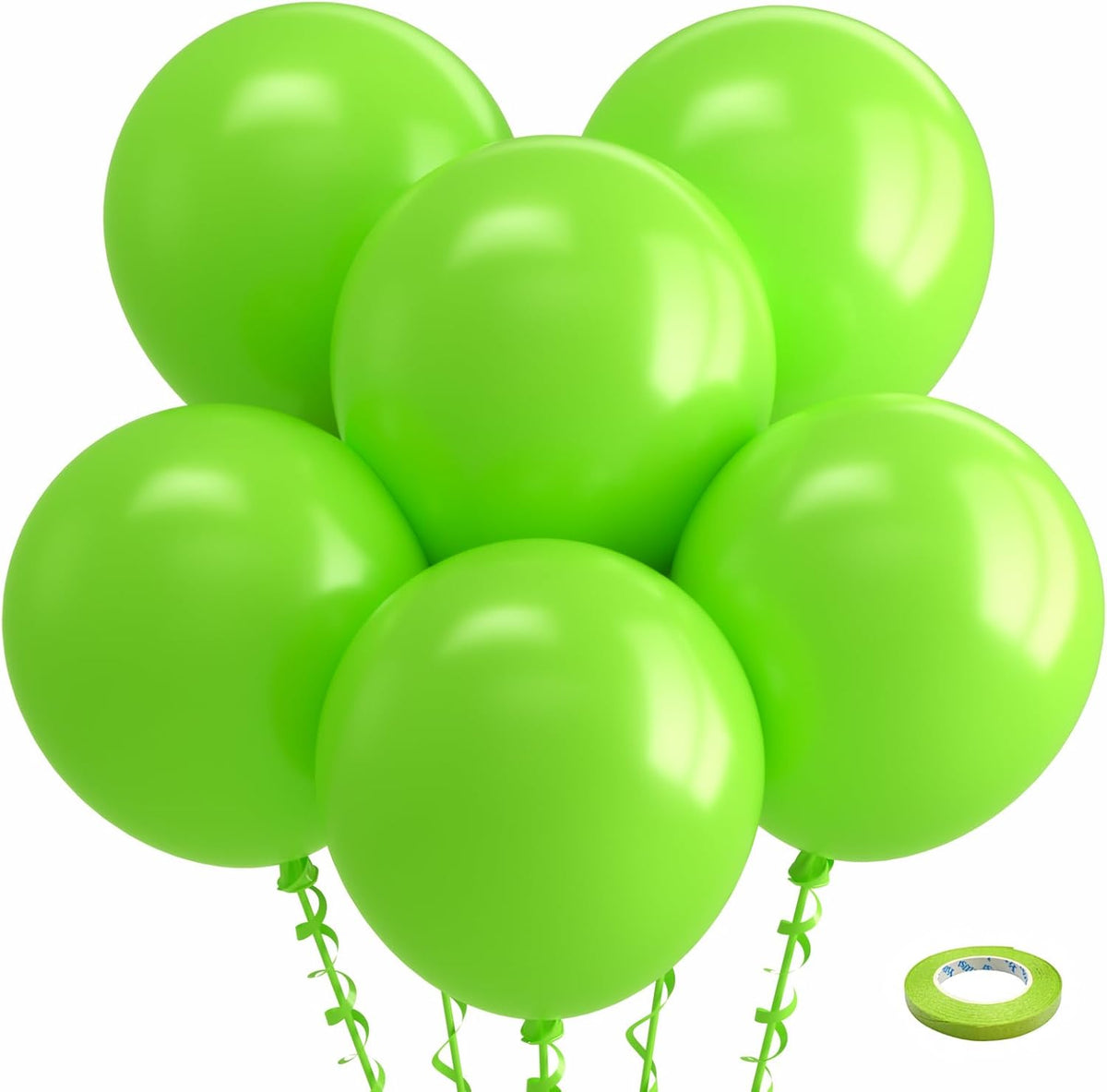 Bezente Lime Green Balloons 18 Inch- 30 Pack Large Thick Green Balloons Big Round Light Green Latex