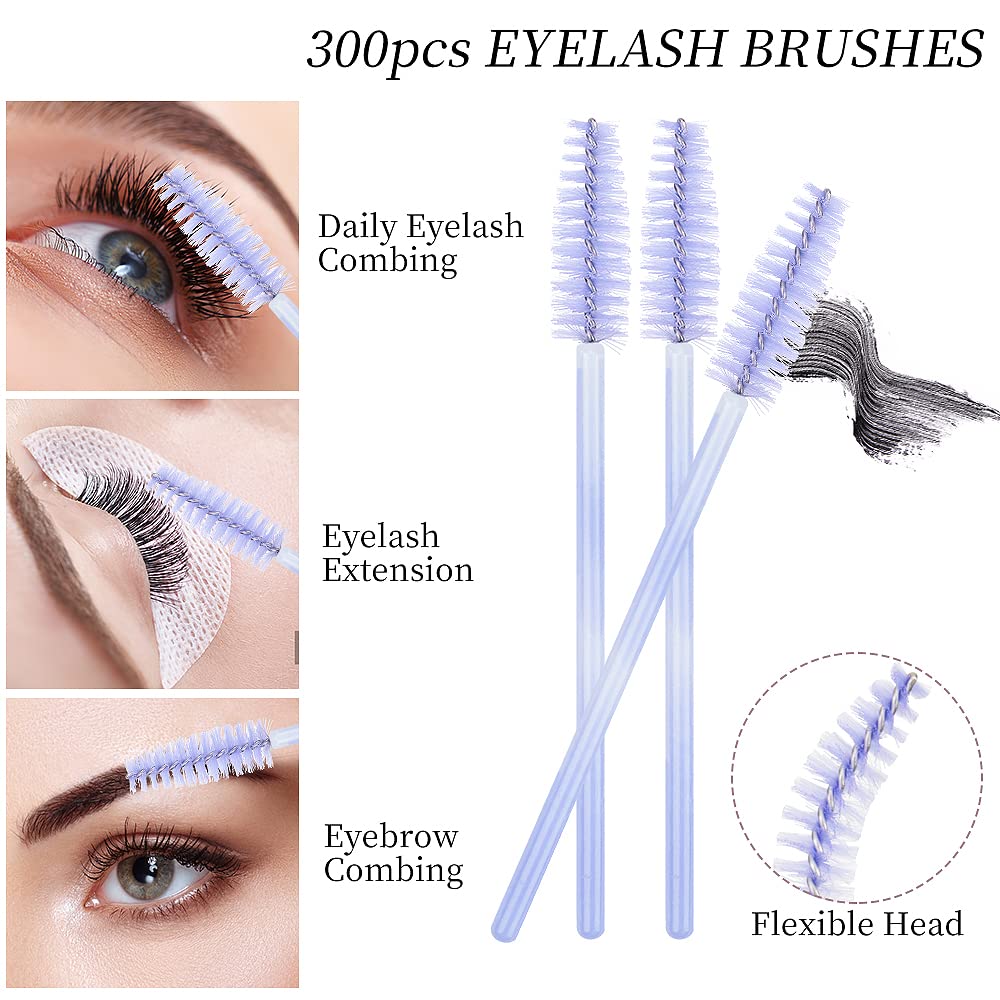 300 Disposable Mascara Wands Eyelash Brush Spoolies for Eye Lash Extension Eyelash Extension