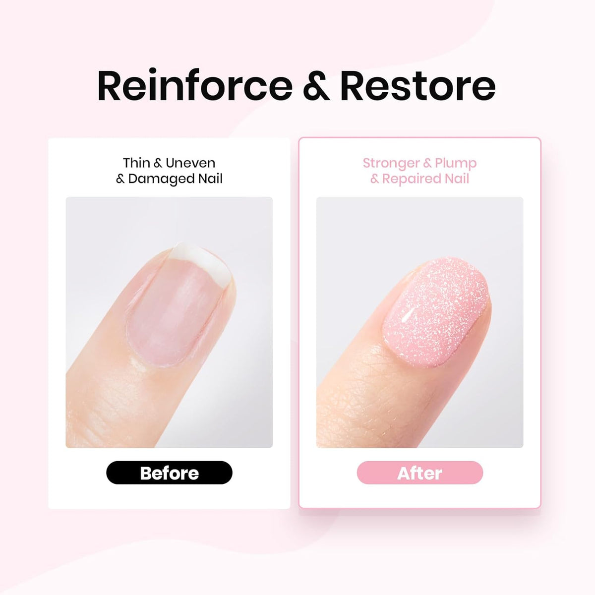 Beetles Base Color Gel Nail Polish Set – 6 Colors Nude Gel Polish, 5 in 1 Builder Rubber Base Coat