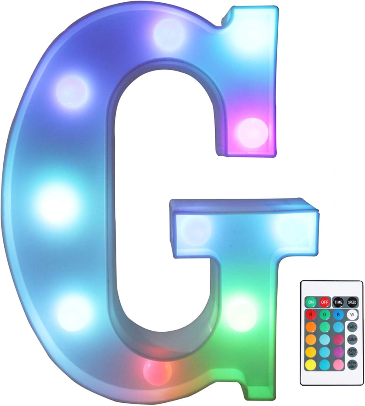 Pooqla Colorful LED Marquee Letter Lights with Remote – Light Up Marquee Signs – Party Bar Letters