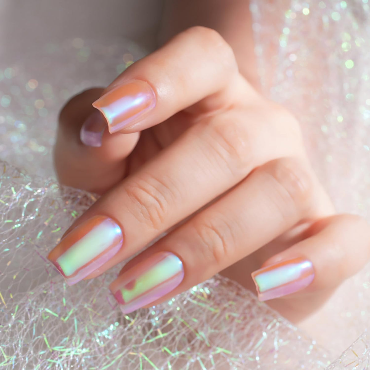 Pretty Diva 0.3g Mermaid Unicorn Chrome Nail Powder, Aurora Iridescent Chrome Powders for Nails