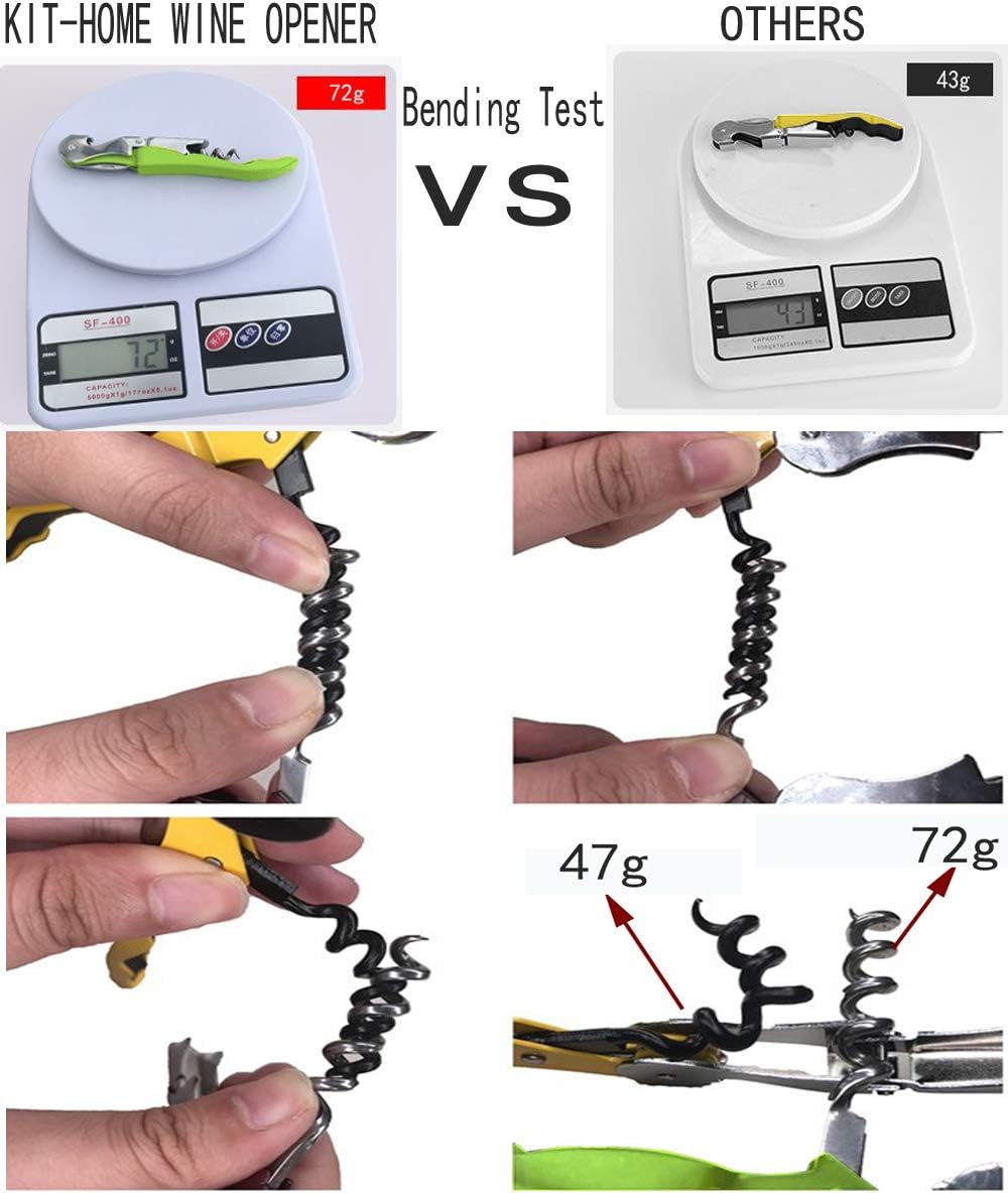 Professional Waiter Corkscrew Wine Openers Set (4 PCS),Upgraded With Heavy Duty Stainless Steel