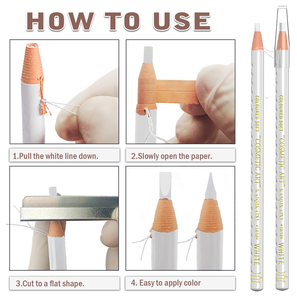 Tattoo Makeup And Microblading Supplies Kit-Permanent Eye Brow Liners For Marking In 5 Colors