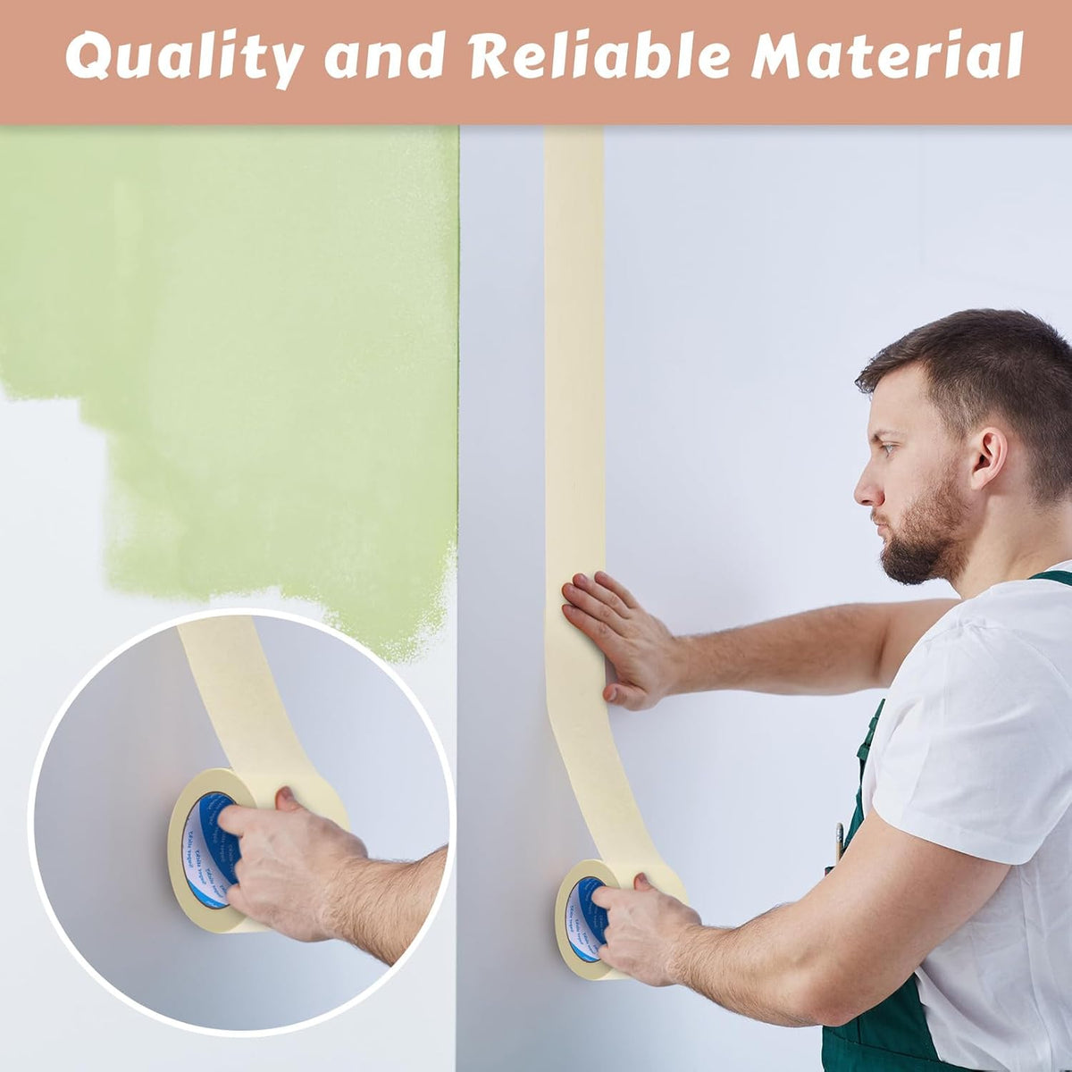 Masking Tape Bulk General Purpose Masking Painting Tape 55 Yards for Painting Home Office School