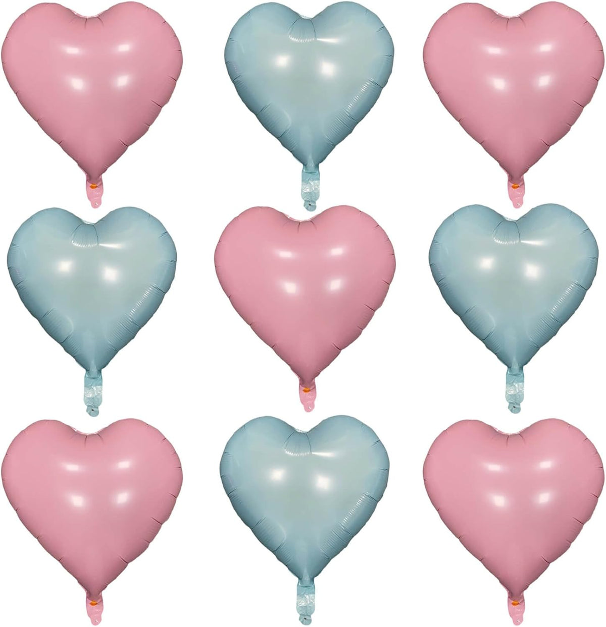 Pink Heart Shaped balloons Pack of 10,18 Inch Love Valentine Balloons Blue Heart Romantic Balloons